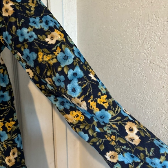 New Liz Claiborne First Issue Lightweight Navy Floral Corduroy Blazer - Picture 7 of 10